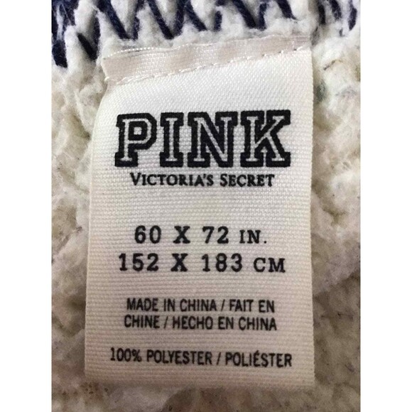 Victoria's Secret PINK Sherpa Throw Blue Ombre Limited Ed. RARE Size 60"x 72" - Picture 4 of 5